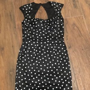 White House Black Market polka dot dress